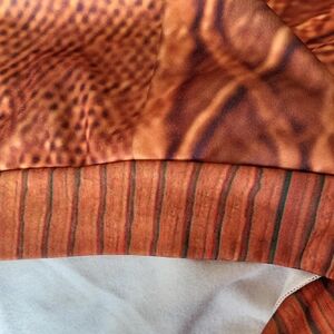 Brown Cable Knit Print Jacket Elbow Patch Print 3XL Mens Poliester